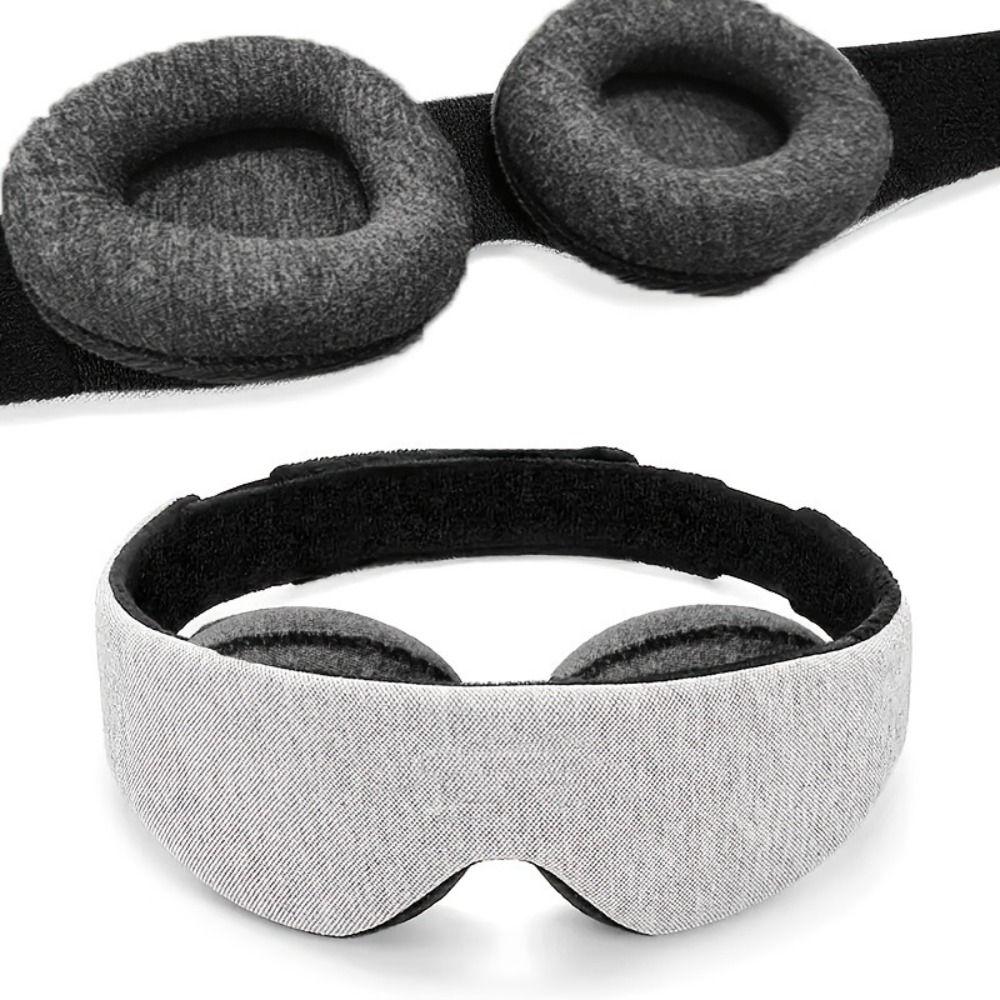 Light Blocking 3D Sleep Eye Mask Adjustable Travel Eye Cover Blindfold Eyeshade  Shift Work