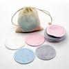 Reusable Bamboo Makeup Remover Pads 12pcs Washable Rounds Cleansing Facial Cotton Make Up Removal Pads Tool