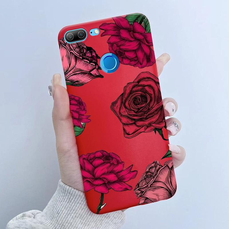 For Honor 9 Lite LLD-L21 LLD-L31 Phone Case Flower Girl Design Soft Silicone TPU Back Housing for Honor 9 STF-L09 STF-AL10 Cover