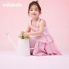 Balabala Girls' Plaid Sleeveless Princess Dress - Summer Collection