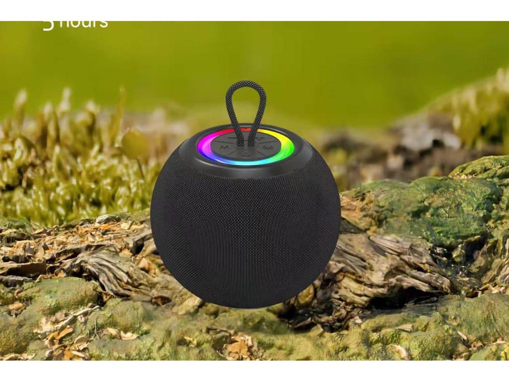 Portable RGB Light Bluetooth Speaker with Subwoofer - Creative Ball Design