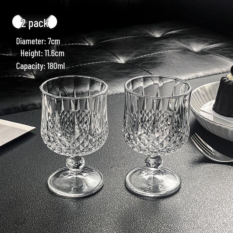 Qiwei French Romantic Embossed Champagne Glass