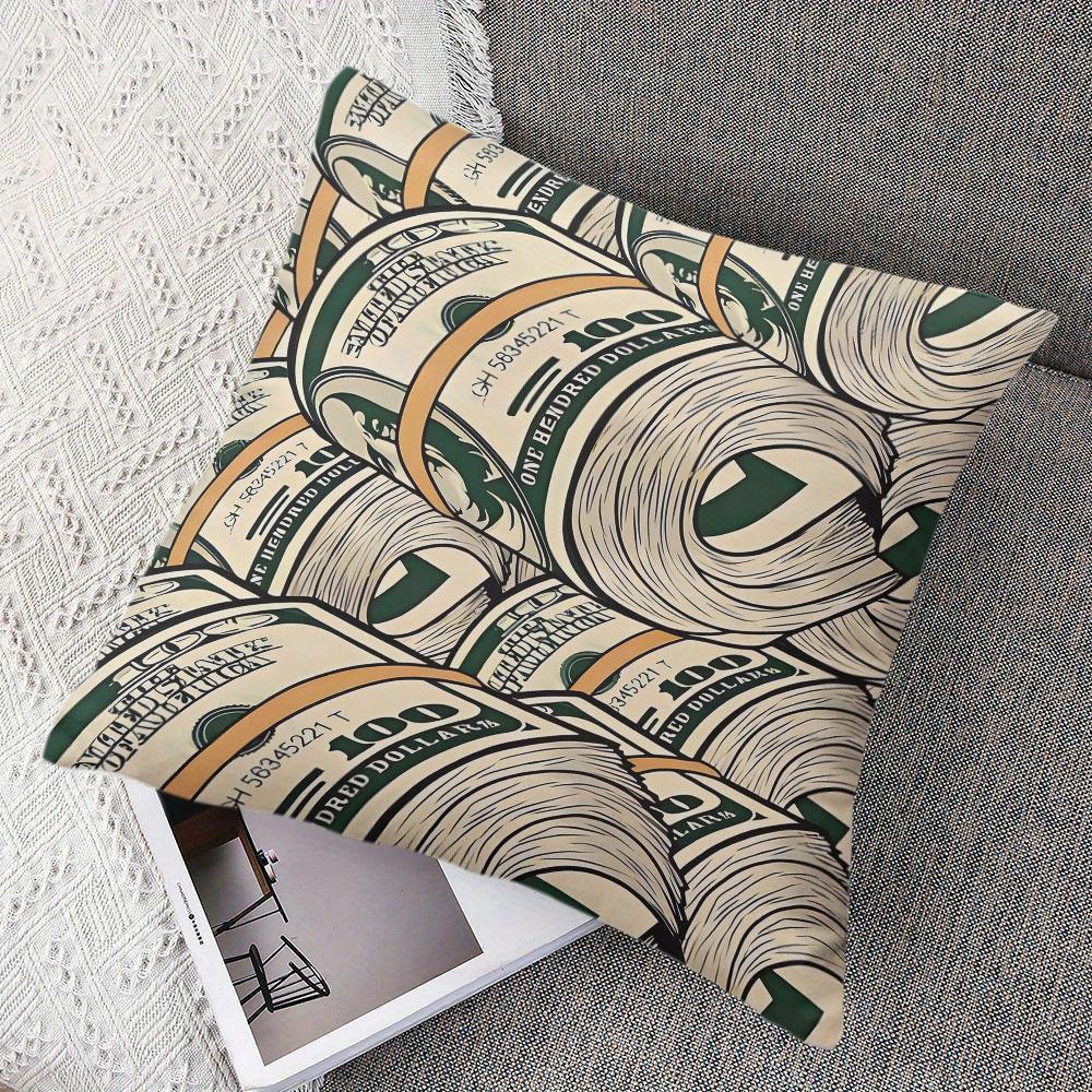 Cash Roll square Jacquard Pillow Cover for Sofa Office Waist Cushion Cover Home Decorative Pillowcase