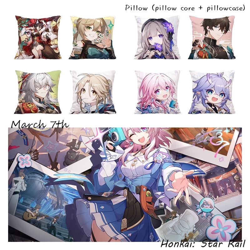 Honkai Star Rail Double-sided Peach Skin Cushion For Sofa And Bed