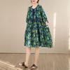 DIMANAF New 2026 Women Sundress Plus Size Summer Long Dress Loose Oversize Maxi Lady Floral Cotton Dress