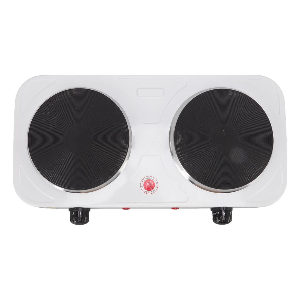 Elektroherd, 2000 W, Doppelheizplatten, tragbarer Arbeitsplattenherd für Küche, Schlafsaal, Büro