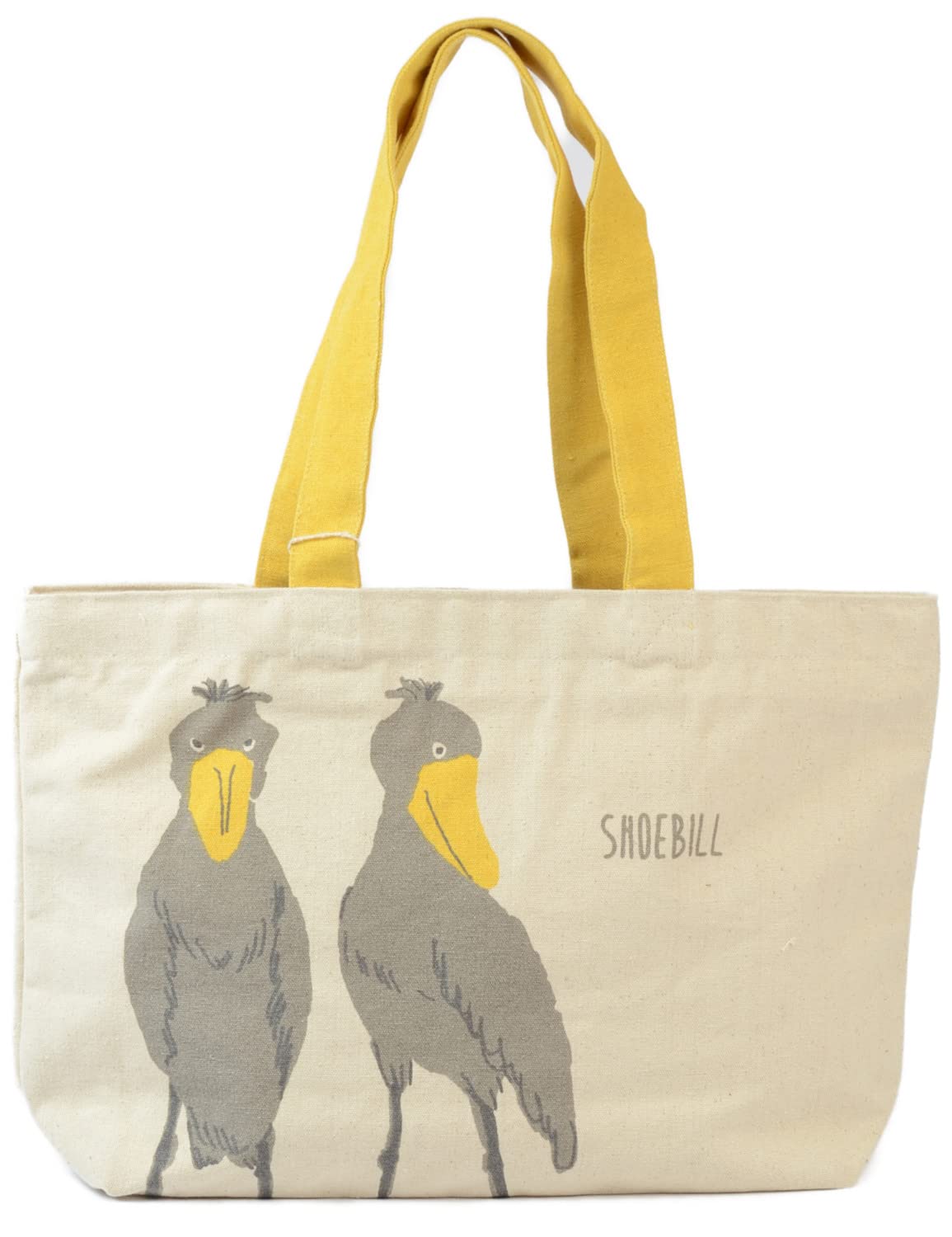 

Friends Hill A4 Zippered Tote Bag, Shoebill Design, Natural [FW-571-305]