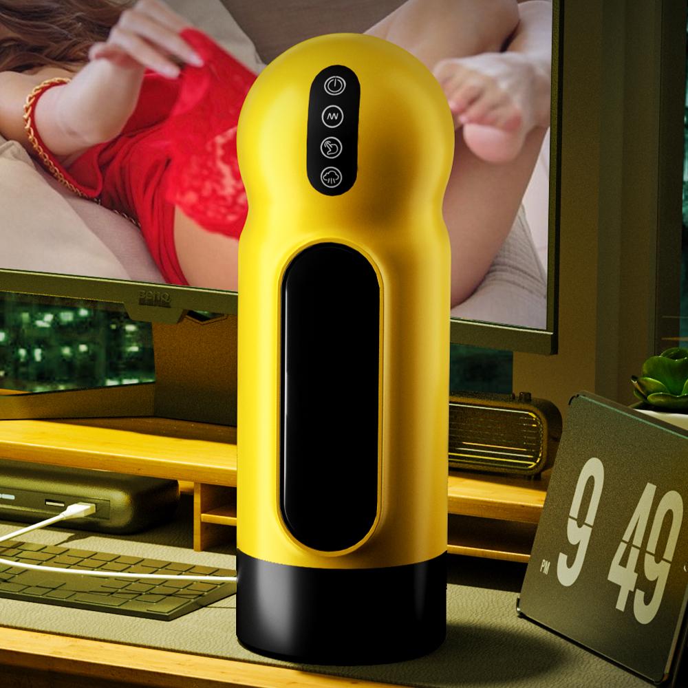 Bluetooth Heating Male Masturbator Mecha Auto Vagina Blowjob Pussy Penis Pump Sex Machine APP Masturbation Cup Sex Toys for Men