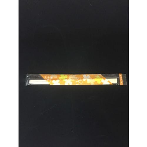 Yamato Bussan Disposable Chopsticks, Natural, 20cm Long, Flower Orange, Individually Wrapped, with Toothpicks, Pack of 100