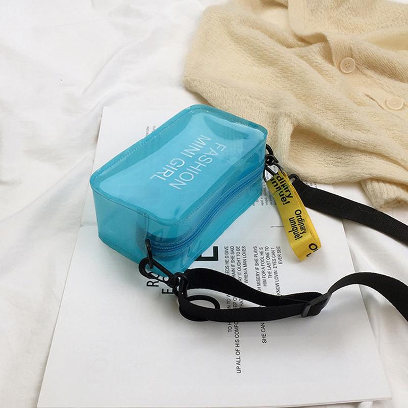 

Transparent Laser Crossbody Bag For Women Candy Color Letter Fashion Mini Shoulder Messenger Bag Pvc Jelly Small Tote Bag зелений
