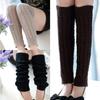 Winter Leg Warmers Twist Knit Knitted Long Boot Socks Solid Crochet Foot Cover