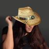 Western Straw Hat Handwoven Breathable Sun Hat Beach British Hat Elegant Wide Brimmed Straw Hat Panama Hat