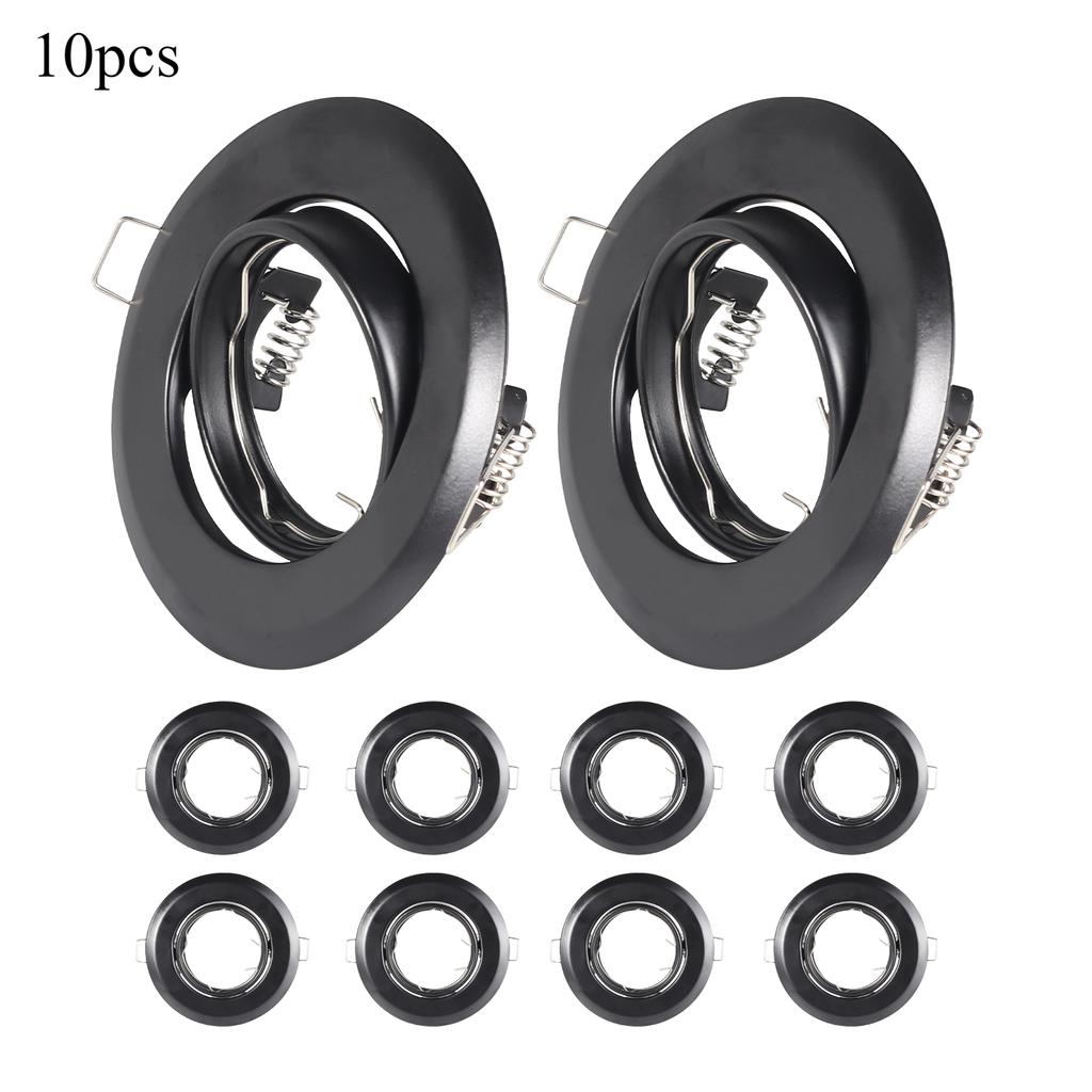 10/20pcs Recessed LED Ceiling Frame Single Ring for GU10/MR16 Downlight Bracket Holder Fixtures Spotlight Fitting Iron Metal