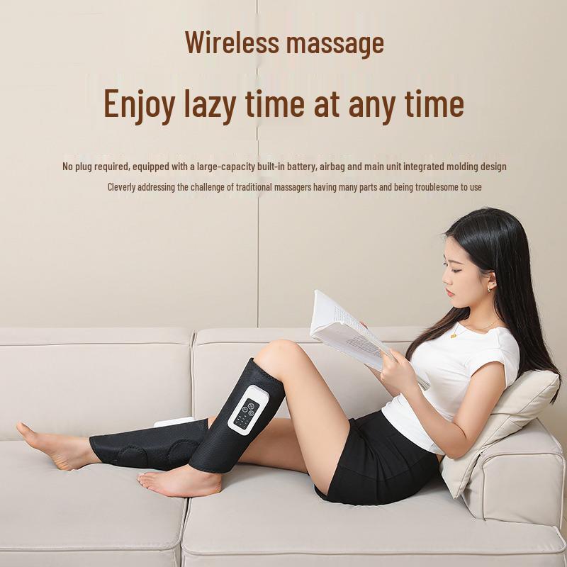 Korean Electric Leg Massager: Multi-functional Air Wave, Hot Compress & Calf Slimming Device.