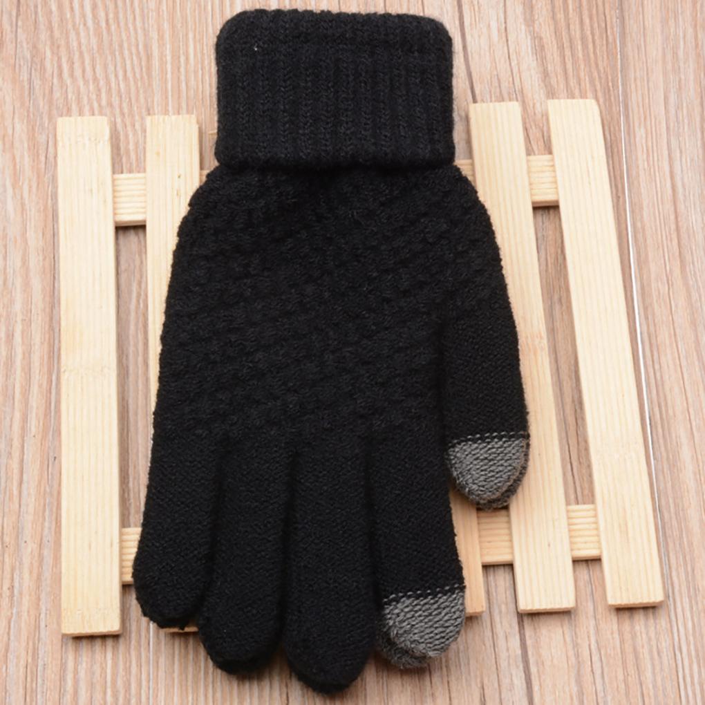 Gloves Screen Warm Mitten Unisex Woman Winter Gloves Knitted Mittens