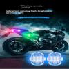 1Pcs Wireless Remote Led Strobe Decorative Light Rgb Colorful Vibration Sensing Warning Signal Light For Motorcycle Car