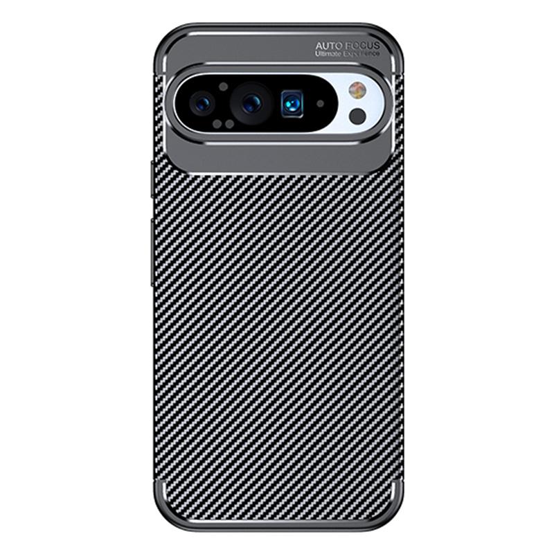 For Google Pixel 9 TPU Cell Phone Case Carbon Fiber Texture Drop Protection Cover