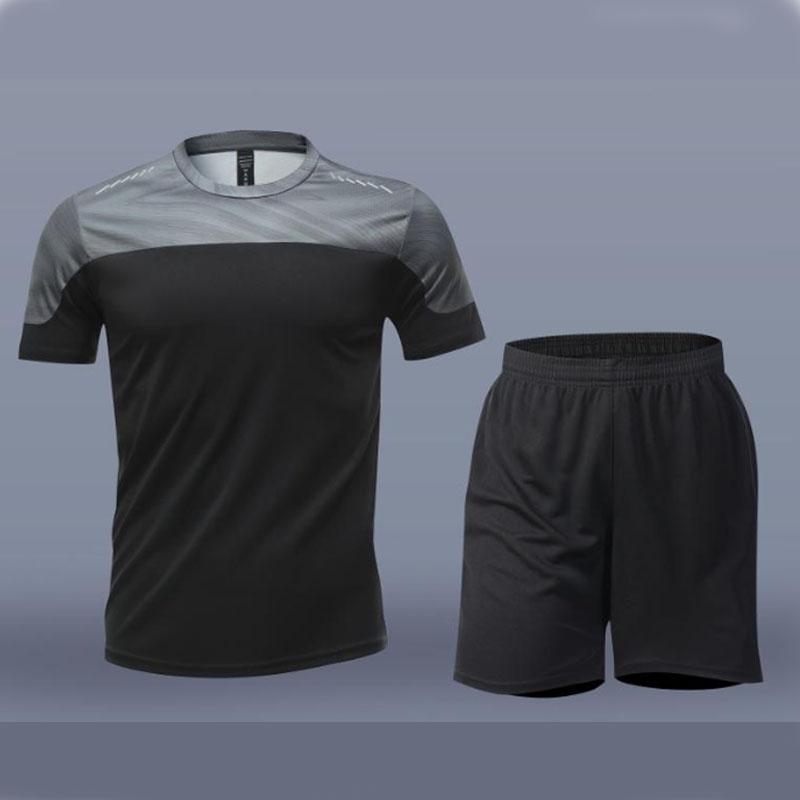 Adult Running Sportswear Quick Drying T-shirt Set Short Sleeve Uniform Fitness Clothes Tracksuit Gym Sports Outfit Clothing