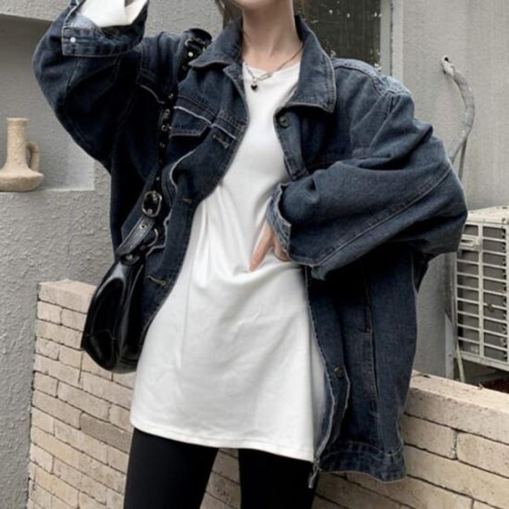 Navava Women Retro Casual Denim Jacket Nb2455