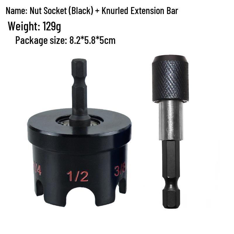Multi-Functional Aluminum Alloy Nut Driver & Drill Bit Adapter Kit