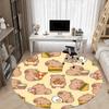 1pc Capoeira Office Round Area Rug, Under Office Chairs Bedroom Living Room Home Decor, Room Deco