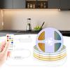 Double Colors 2700K To 6500K Changeable CCT COB LED Strip Light 24V Wireless Remote Control Dimmable FOB LED Tape For Room Decor