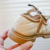 Children PU Leather Shoes Patent Leather Girl's Flat Shoes Black Beige Vintage School Toddler Kids Princess Shoe