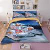 Cozy Father Christmas Duvet Cover Pillow Cases Santa Claus Quilt Cover Bedding Set