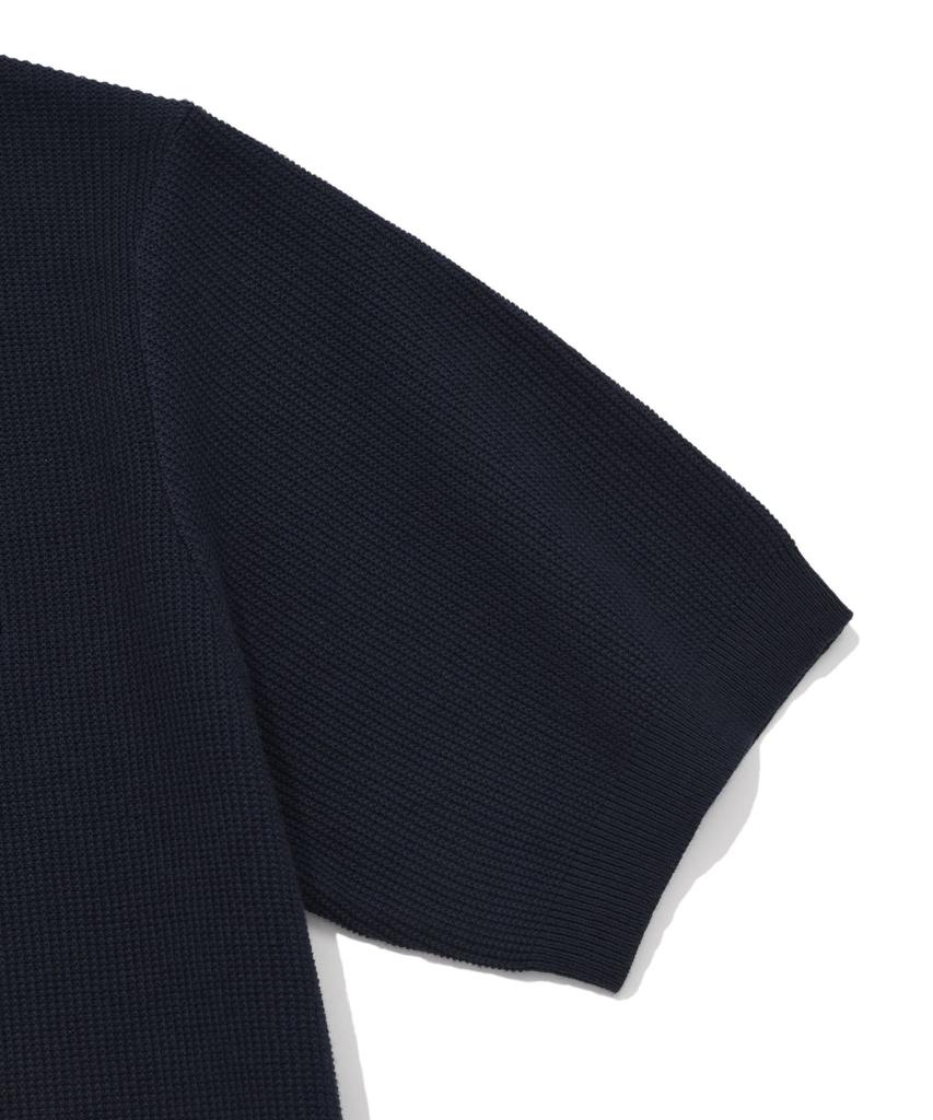 COVERNAT WOMAN Basic Waffle Collar Knit Navy