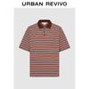 UR Men's Retro Color Block Stripe Polo Shirt