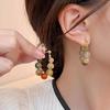 Elegant Ethnic Jade Beaded Earrings for Women - Colorful Niche Design