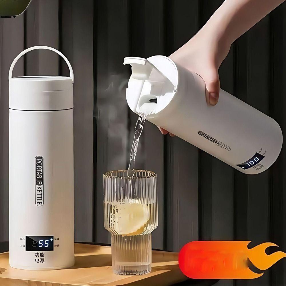 316 Edelstahl Reise-Wasserkocher Tragbare Smart-Wasserflasche für Büro, Wohnheim oder Reise