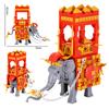 Creative Medieval Lotr Castle Knight Rome Spartacus Orc Elephant Chariot Siege Engine Model Building Blocks Bricks Toys Gift