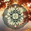 Lucky Clover Pattern Metal Wind Spinner Outdoor Decorative Kinetic Garden Art Hanging Wireless Wind Chime for Halloween Christmas
