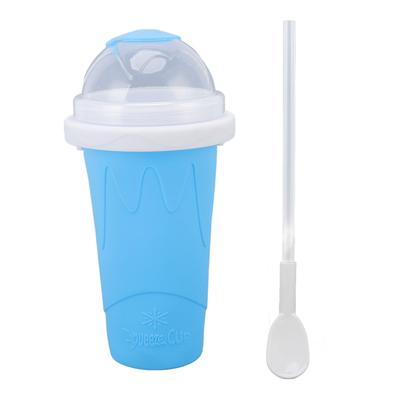 Schneller Smoothie-Becher Schnell gefrorener Smoothie-Becher Selbstgemachter Milchshake Eiscremebereiter für Familie Blau