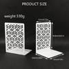 1 Pair Hollow Bookends Metal Bookends Decorative Bookends Book End Book Holders Book Stoppers for Library Office