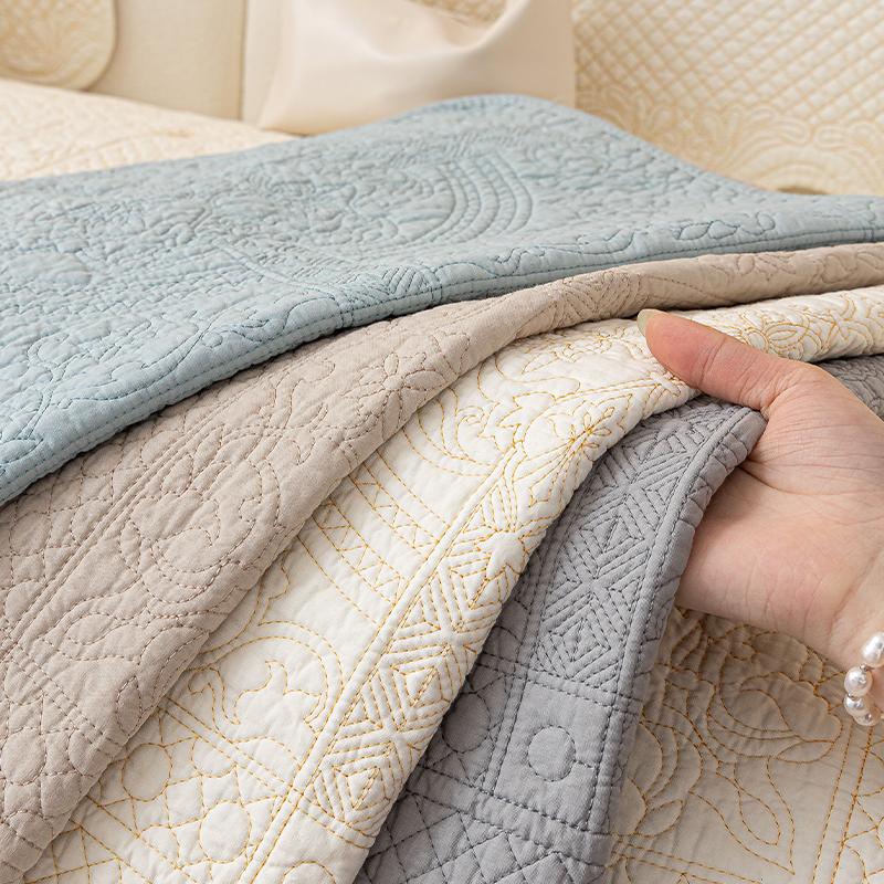 Pure Cotton Sofa Cushion for 3 -seater Non-slip Couch Covers for Living Room All Seasons Universal Sofa Protector with Backrest