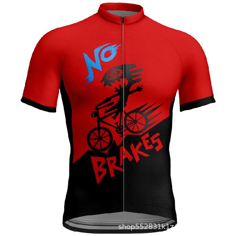 Close-fitting Tights, Cycling Clothes, Sports Tops, Shoulder Sleeves, T-shirts, Partial 3D Printing Men's Summer