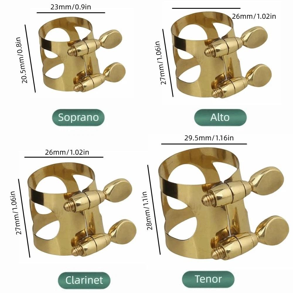 Brass Material Saxophone Tip Clip Adjustable Screw Reed Fastener Soprano Saxophone
