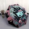 Hello Kitty,Pastel Gothic Automatic Folding Umbrella-Simple 8-Rib Design, Bright Cartoon Pattern, Durable Iron Frame, Suitable For Travel, O