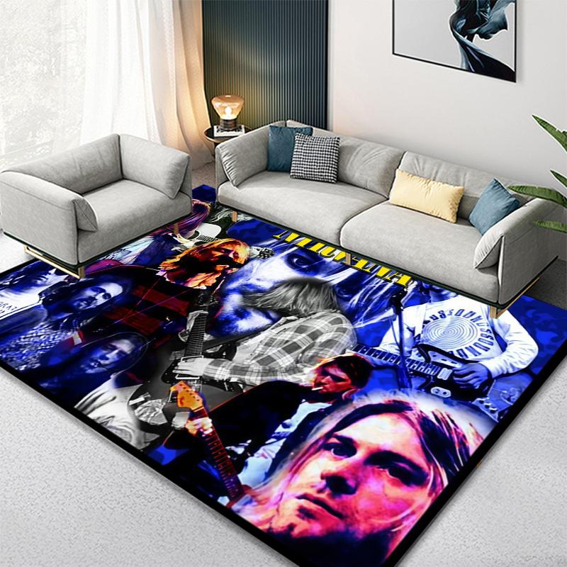Nirvana Teppich für Wohnzimmer Schlafzimmer Zuhause Sofadekoration, Kinder Spiel rutschfeste Bodenmatte