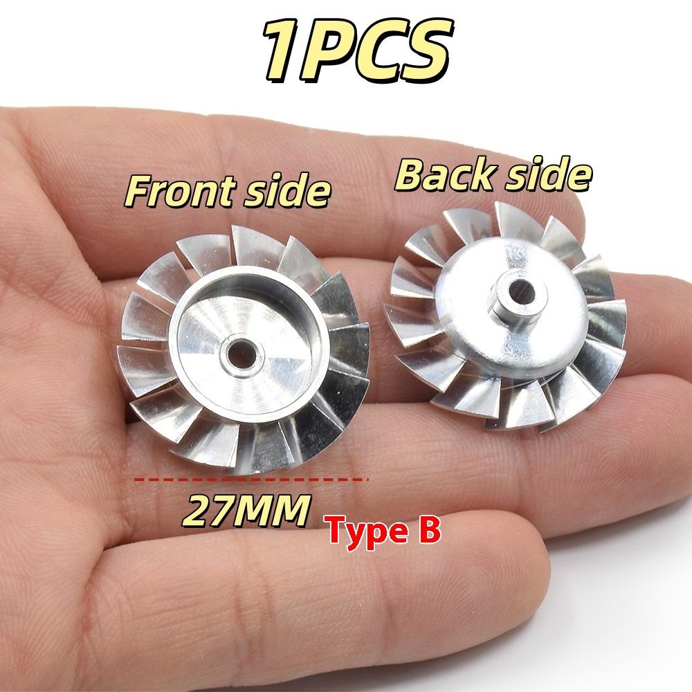 1Pcs 3Mm Hole 26.8/27.0Mm Cnc High-Precision Aluminum  For High Speed 100000Rpm Ducted Fan Blade  Hair Dryer