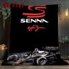 Ayrton Senna Racing 2D Flat Pattern Flannel Blanket High Quality All Seasons Warmth and Comfort Perfect for Christmas Gifts.NMT0928193