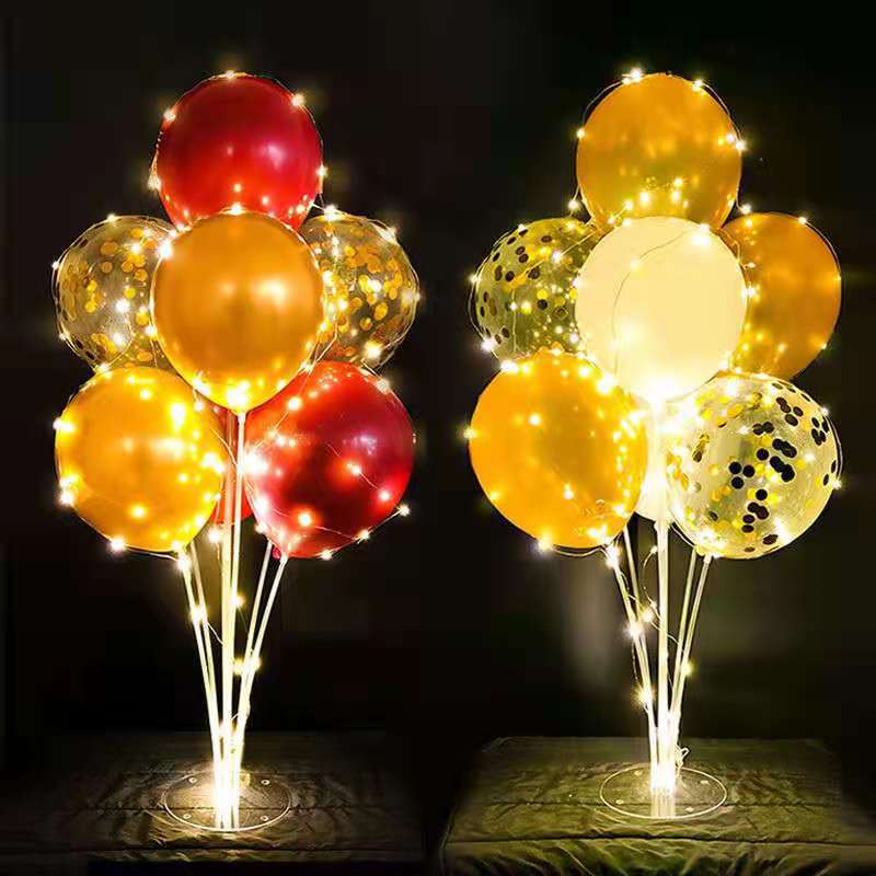 Romantic LED Balloon Tree Centerpiece Wedding Aisle Decor with Lights Valentines Day Birthday Party Decorations