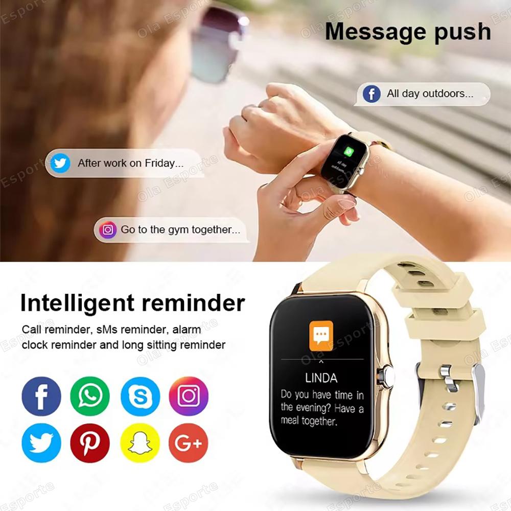 6 New 1.83-inch Smartwatch Call Notifications Sleep Monitoring Activity Tracking Smart Watch Compatible with Android and iOS
