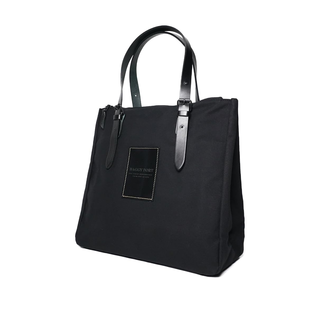 

BAGGYPORT BLACK No. 10 High-Density Canvas Tote Bag, Unisex, HandbagShoulder Bag, YNM-410N (Black)