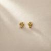 Vintage Textured Stud Earrings: European and American High-End Fashion, Versatile Everyday Luxury