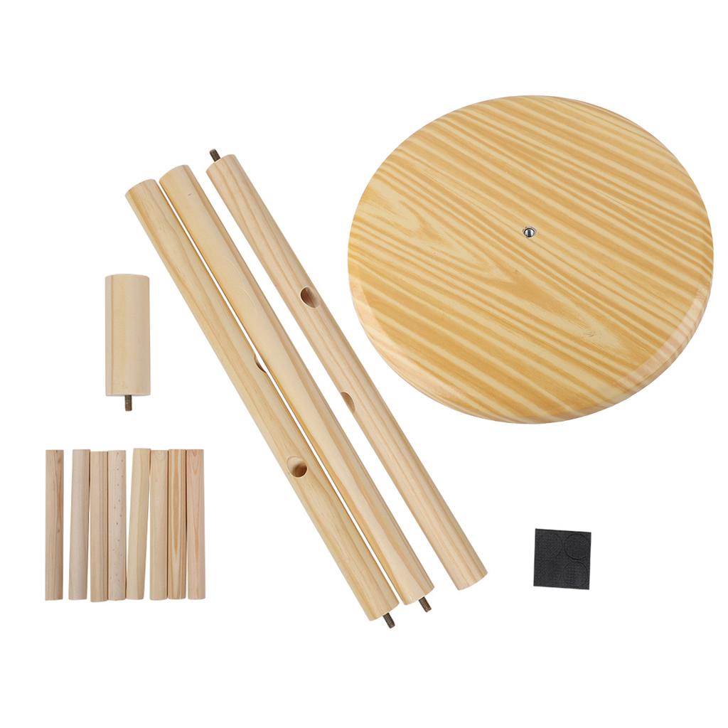 Wooden Hanger Floor Standing Coat Rack Home Furniture Clothes Round Base Rack (Wooden Color)