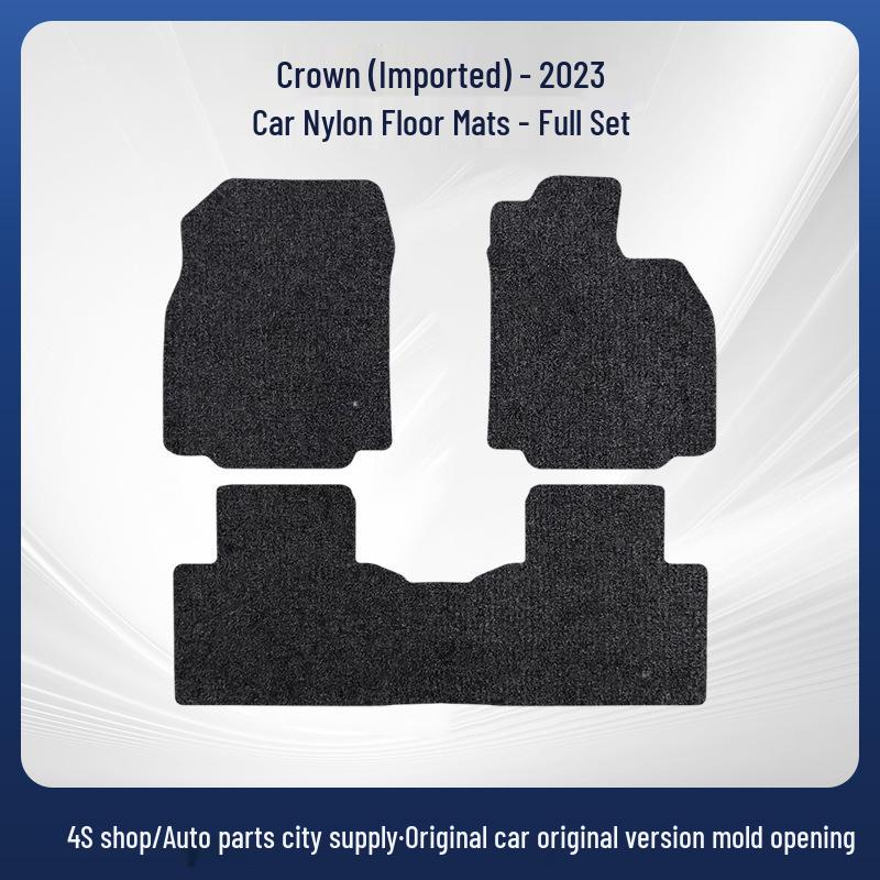 Durable Nylon Black Floor and Trunk Mats for 2003 Imported Toyota Crown.