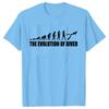 Funny Evolution of Diving Women T-Shirt Short Sleeve O-Neck Tees Fashion Scuba Diver Girl Tops Casual Summer Female Clothing